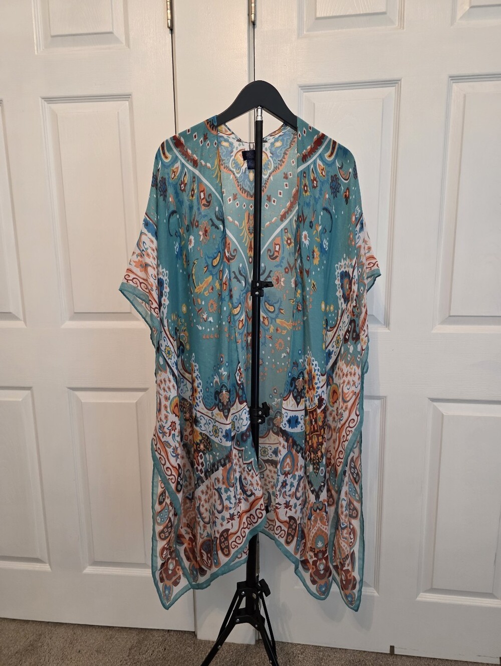 RACHEL Rachel Roy Turquoise Paisley Kimono